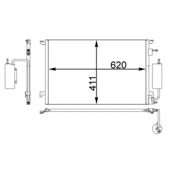 Condenseur, climatisation MAHLE AC 295 000P