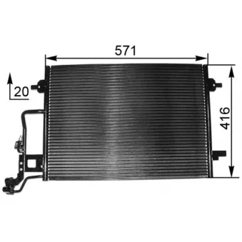 Condenseur, climatisation MAHLE AC 300 001S