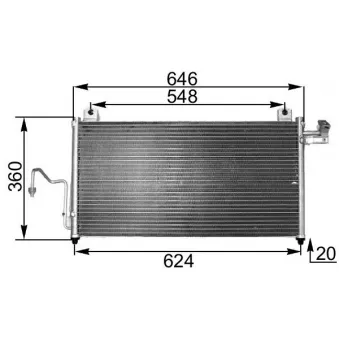 Condenseur, climatisation MAHLE AC 302 000S