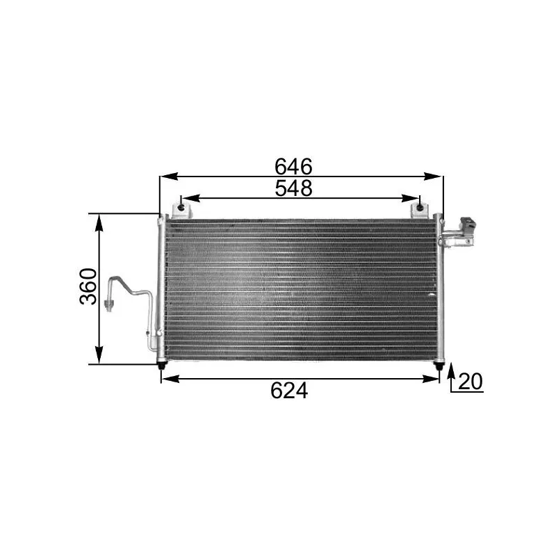 Condenseur, climatisation MAHLE AC 302 000S