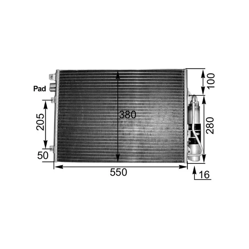 Condenseur, climatisation MAHLE AC 303 000S