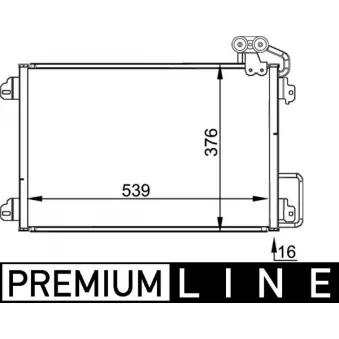 Condenseur, climatisation MAHLE AC 304 000P