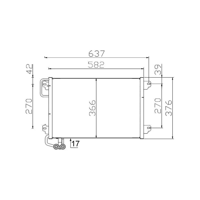 Condenseur, climatisation MAHLE AC 304 000S
