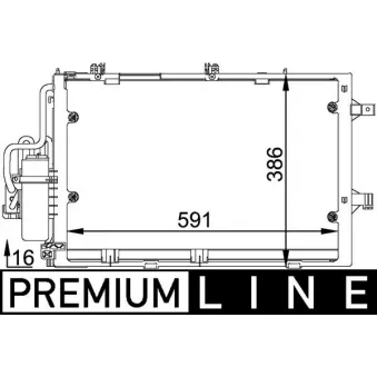 Condenseur, climatisation MAHLE AC 308 000P