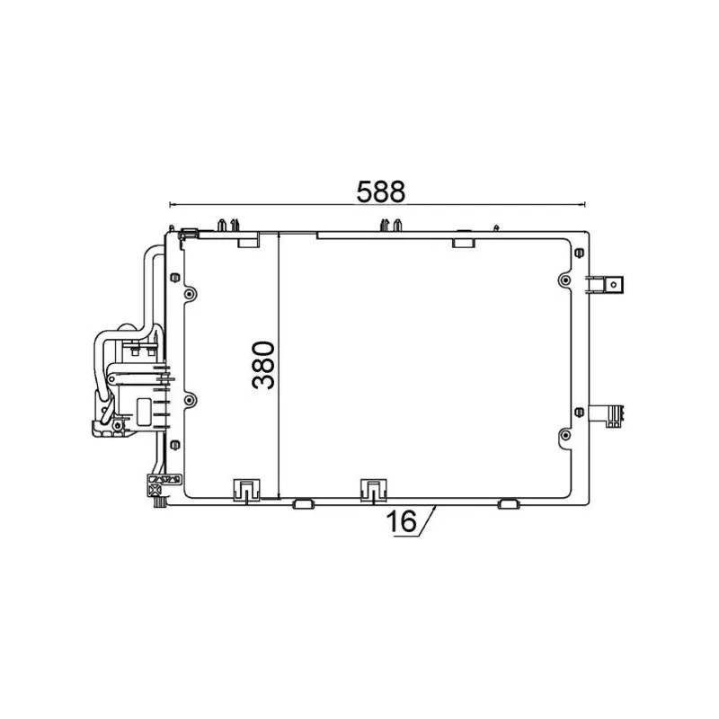 Condenseur, climatisation MAHLE AC 308 000S