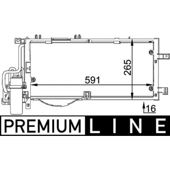 Condenseur, climatisation MAHLE AC 309 000P