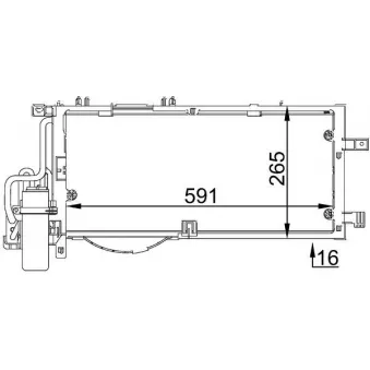 Condenseur, climatisation MAHLE AC 309 001S