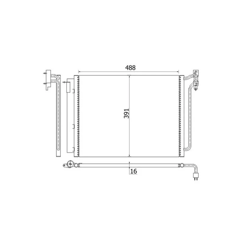 Condenseur, climatisation MAHLE AC 311 001S