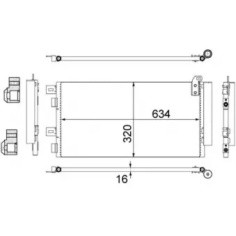 Condenseur, climatisation MAHLE AC 312 001S
