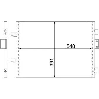 Condenseur, climatisation MAHLE AC 313 000S