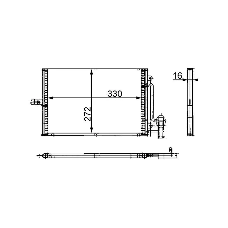 Condenseur, climatisation MAHLE AC 317 000S