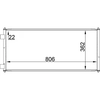 Condenseur, climatisation MAHLE AC 321 000S