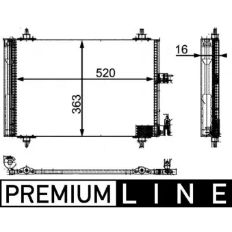 Condenseur, climatisation MAHLE AC 323 000P