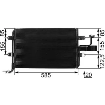 Condenseur, climatisation MAHLE AC 326 000S