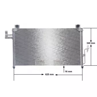 Condenseur, climatisation MAHLE AC 327 000S