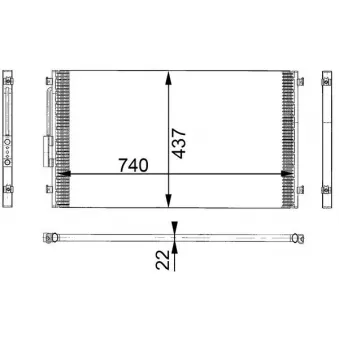 Condenseur, climatisation MAHLE AC 331 000S