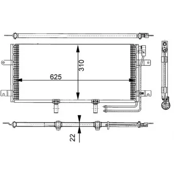 Condenseur, climatisation MAHLE AC 332 000S
