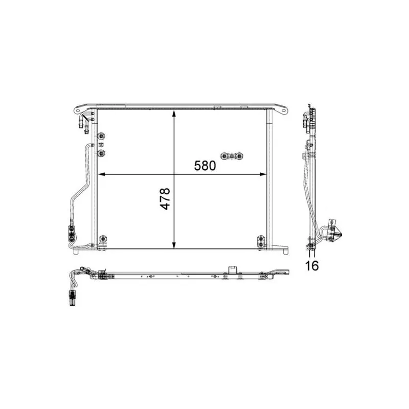 Condenseur, climatisation MAHLE AC 334 000S