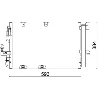 Condenseur, climatisation MAHLE AC 337 000S