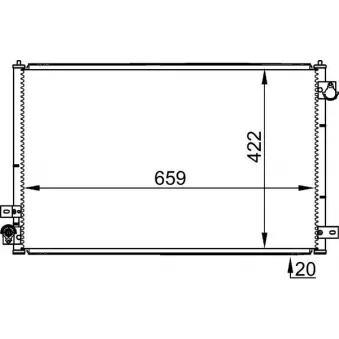 Condenseur, climatisation MAHLE AC 338 001S