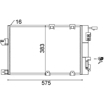 Condenseur, climatisation MAHLE AC 339 000S