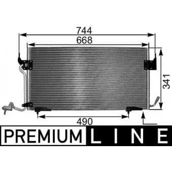 Condenseur, climatisation MAHLE AC 341 000P