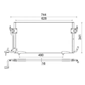 Condenseur, climatisation MAHLE AC 341 000S