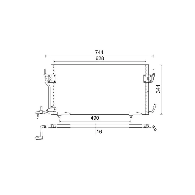 Condenseur, climatisation MAHLE AC 341 000S