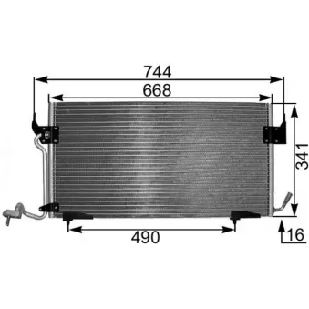 Condenseur, climatisation MAHLE AC 342 000S