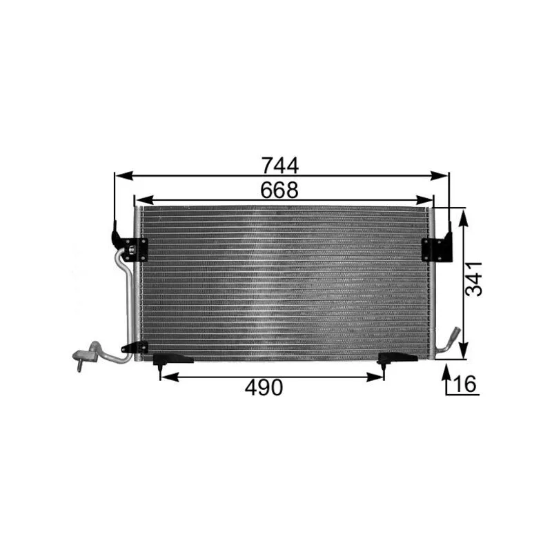 Condenseur, climatisation MAHLE AC 342 000S