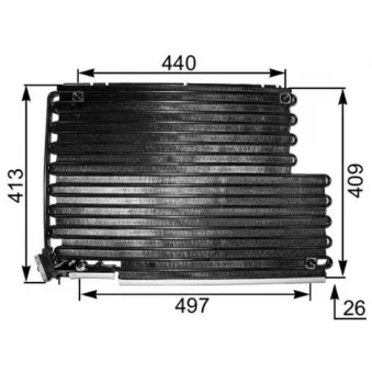 Condenseur, climatisation MAHLE AC 343 000S