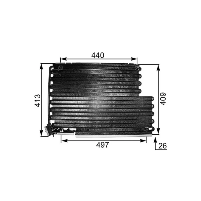 Condenseur, climatisation MAHLE AC 343 000S