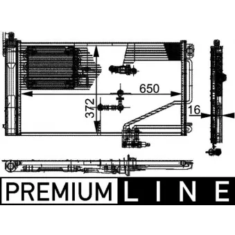 Condenseur, climatisation MAHLE AC 346 000P