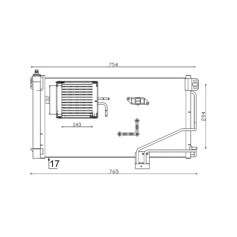 Condenseur, climatisation MAHLE AC 346 000S