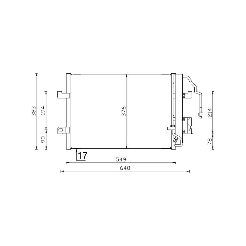 Condenseur, climatisation MAHLE AC 348 000S