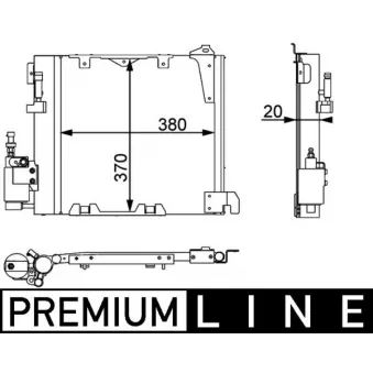 Condenseur, climatisation MAHLE AC 349 000P