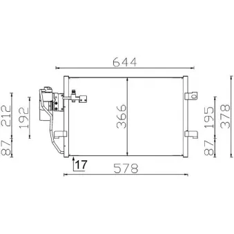 Condenseur, climatisation MAHLE AC 351 000S