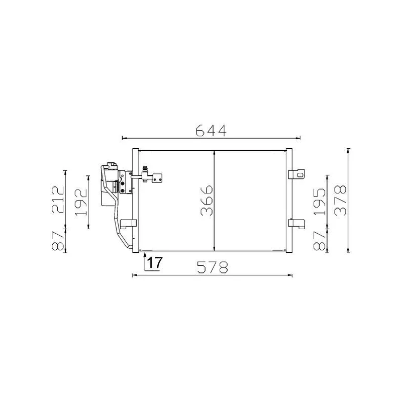 Condenseur, climatisation MAHLE AC 351 000S