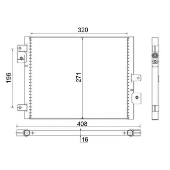 Condenseur, climatisation MAHLE AC 354 000S