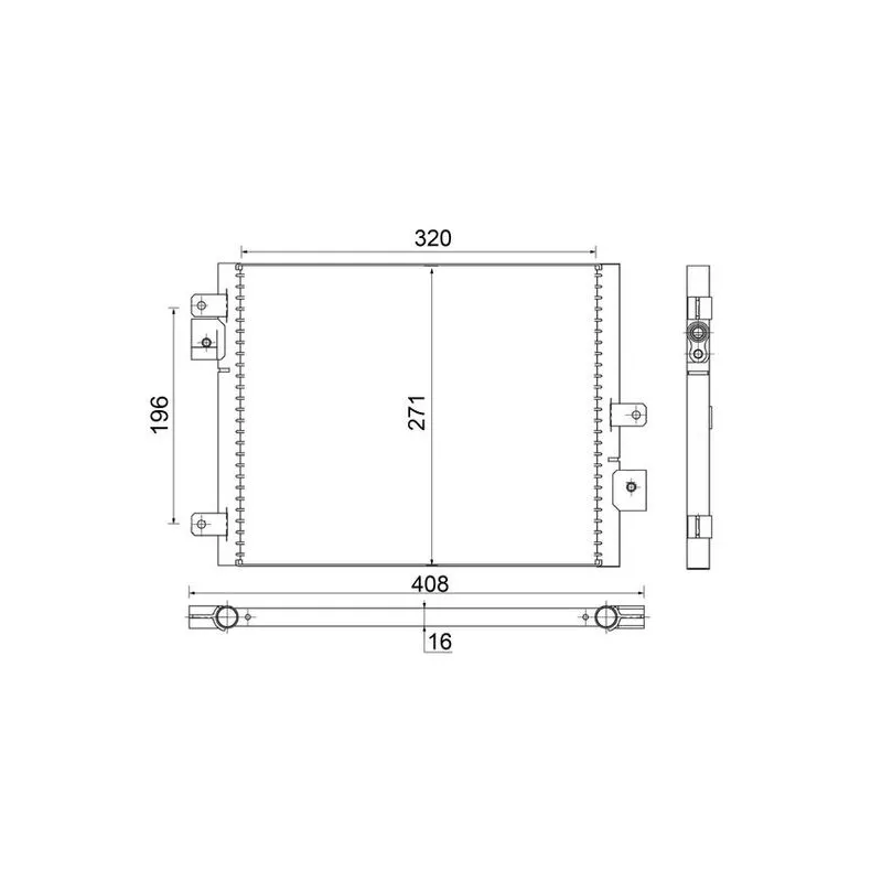 Condenseur, climatisation MAHLE AC 354 000S