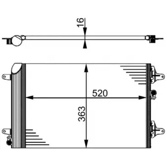 Condenseur, climatisation MAHLE AC 358 000S