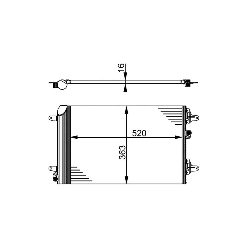 Condenseur, climatisation MAHLE AC 358 000S