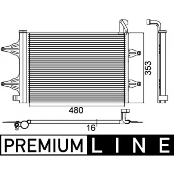 Condenseur, climatisation MAHLE AC 359 000P