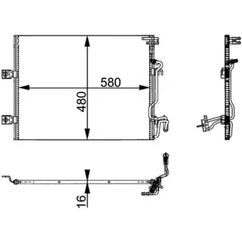 Condenseur, climatisation MAHLE AC 364 000P