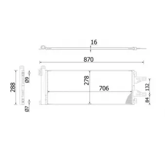 Condenseur, climatisation MAHLE AC 368 000S
