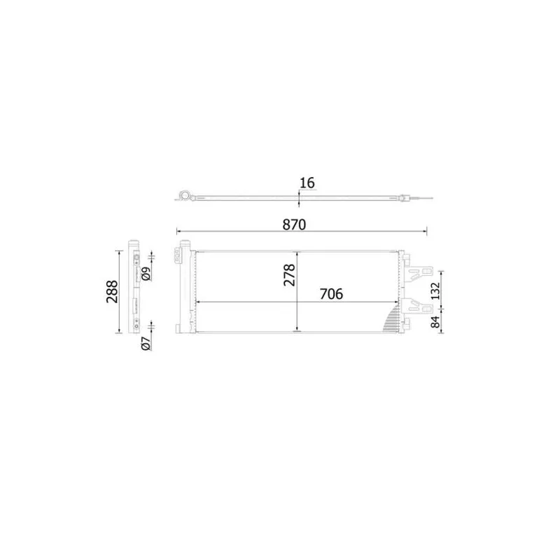Condenseur, climatisation MAHLE AC 368 000S