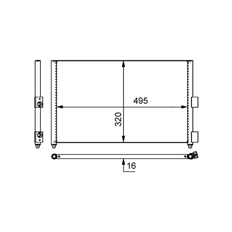Condenseur, climatisation MAHLE AC 371 000S