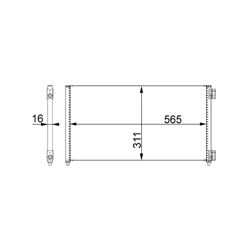 Condenseur, climatisation MAHLE AC 373 000S