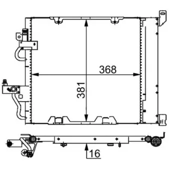 Condenseur, climatisation MAHLE AC 376 000S