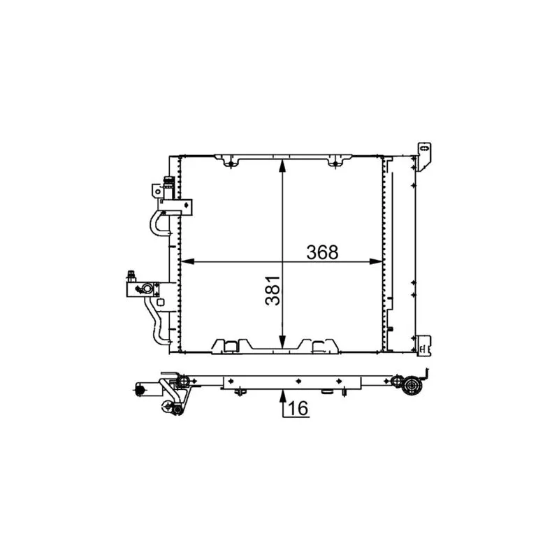 Condenseur, climatisation MAHLE AC 376 000S